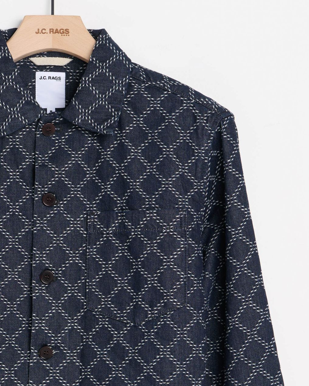 J.C. RAGS Roux Diamond Overshirt 