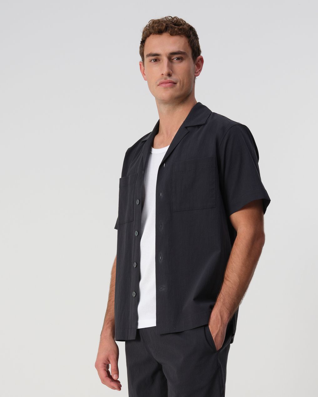 J.C. RAGS Aaron Wrinkle Casual Overhemd