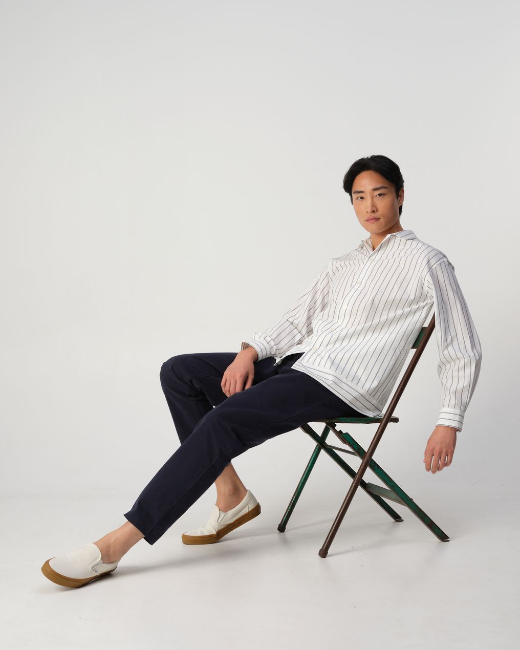 J.C. RAGS Dylan Stripe Casual Overhemd