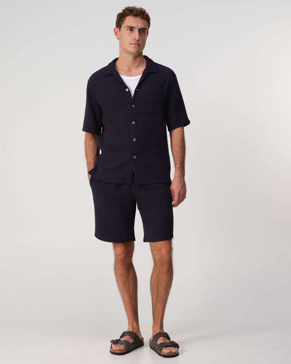 J.C. RAGS Duncan Waffle Casual Overhemd