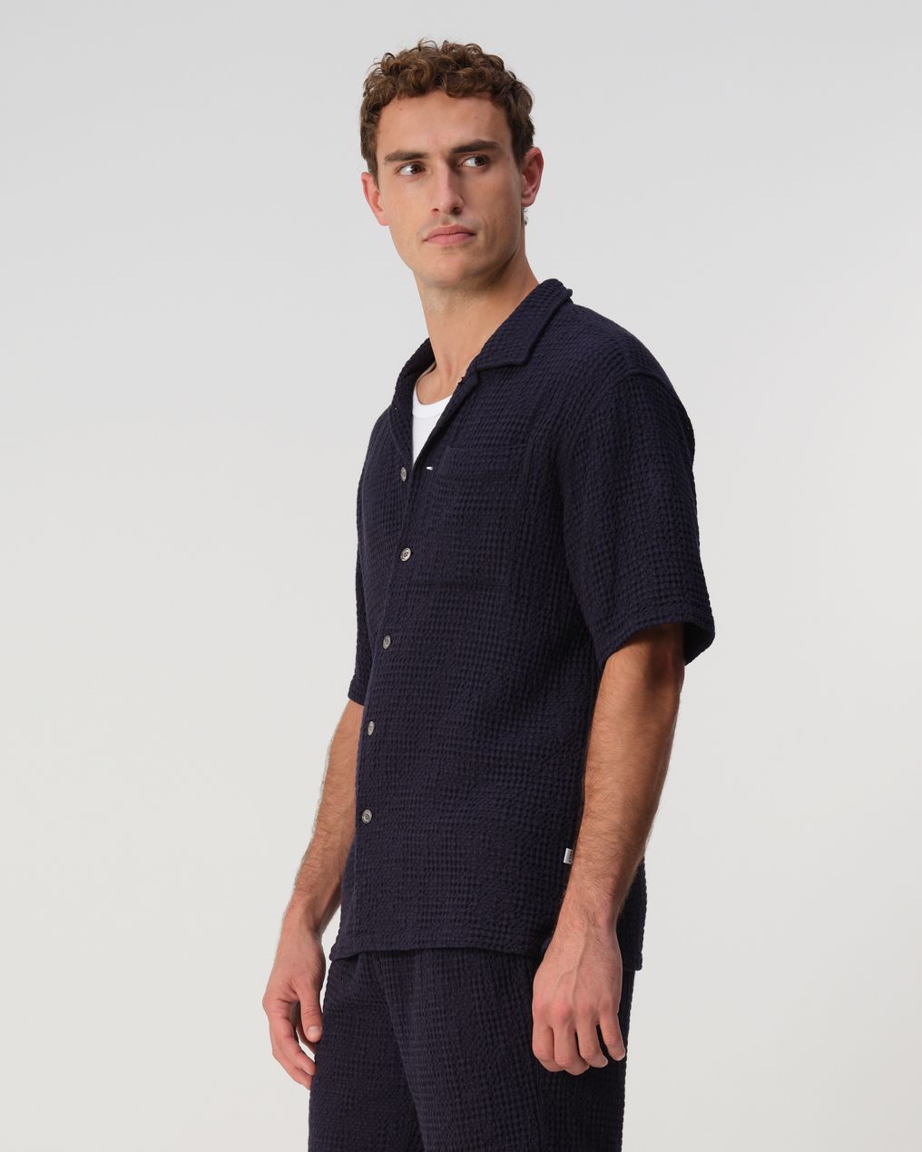 J.C. RAGS Duncan Waffle Casual Overhemd