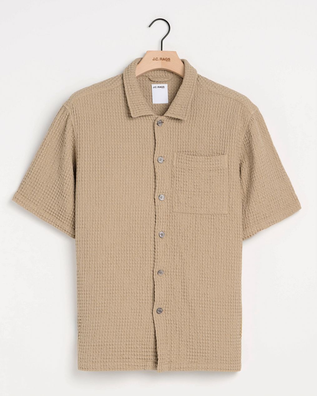 J.C. RAGS Duncan Waffle Casual Overhemd