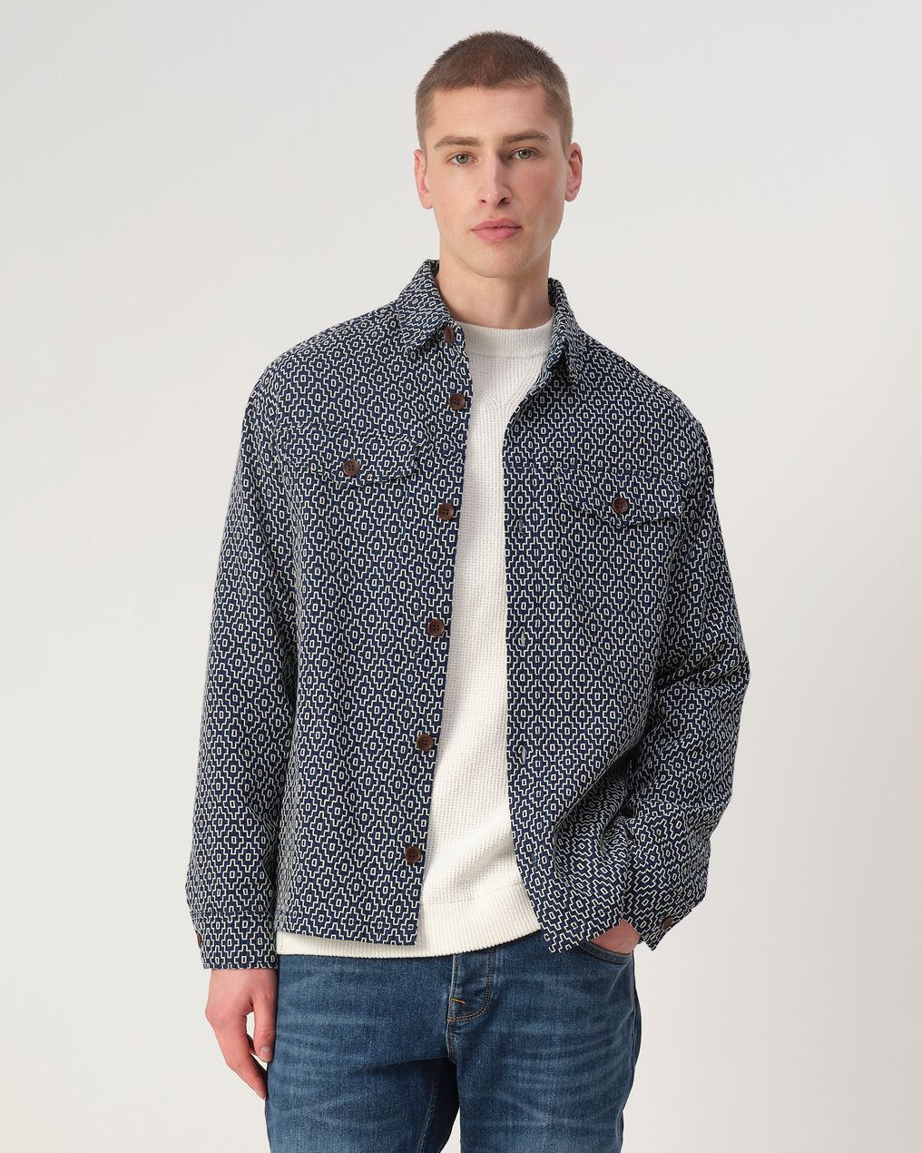 J.C. RAGS Rylee Jacquard Overshirt