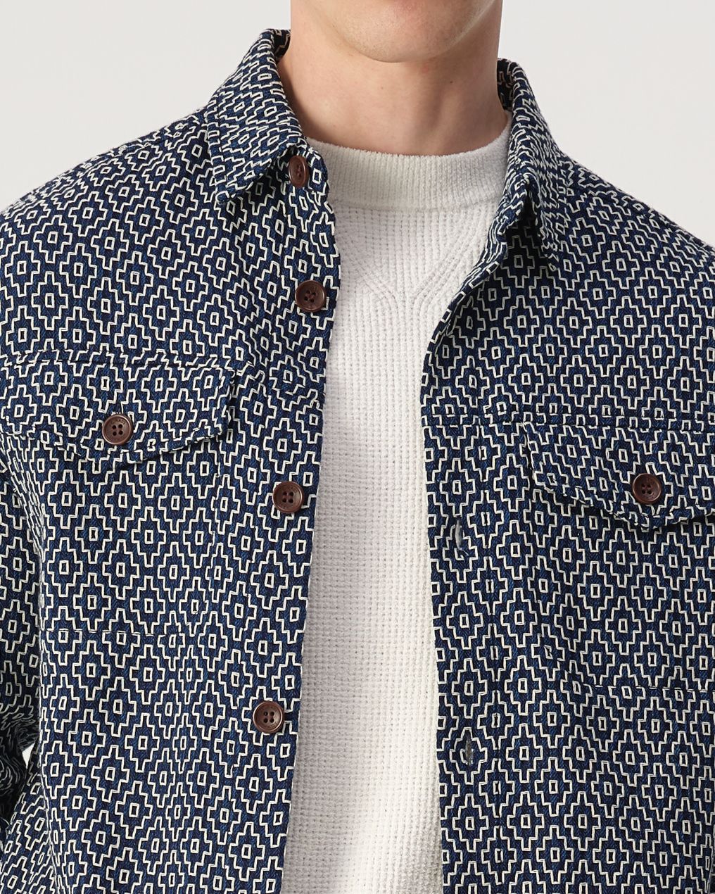 J.C. RAGS Rylee Jacquard Overshirt
