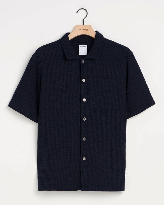 J.C. RAGS Duncan Waffle Casual Overhemd