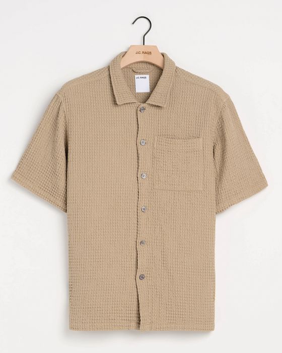 J.C. RAGS Duncan Waffle Casual Overhemd