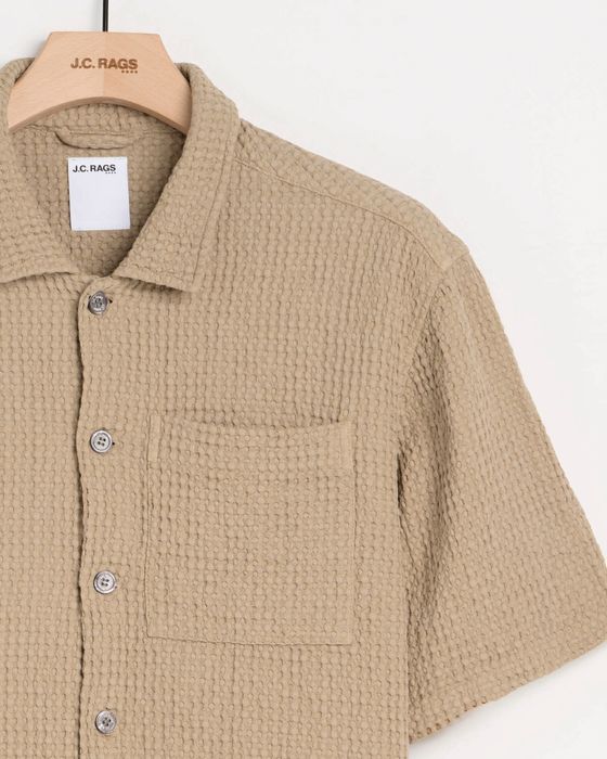J.C. RAGS Duncan Waffle Casual Overhemd